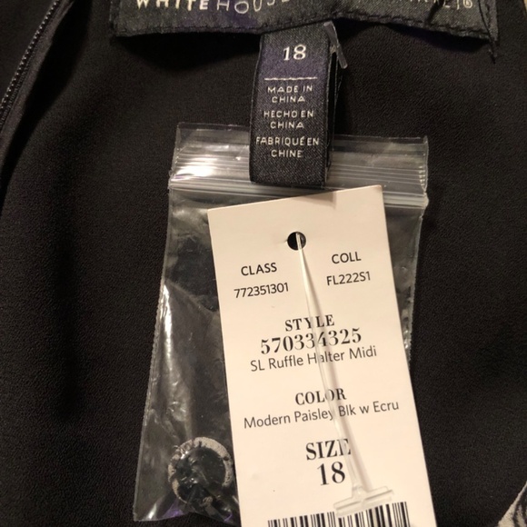 WHBM Ruffle Halter MIDI Dress size 18 - Picture 9 of 10